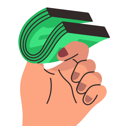 Hand holding cash